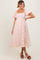 Pink Textured Maternity Midi Dress