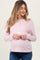 Light Pink Brushed Knit Henley Maternity Top