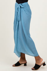 Blue Loose Beach Cover Up Skirt