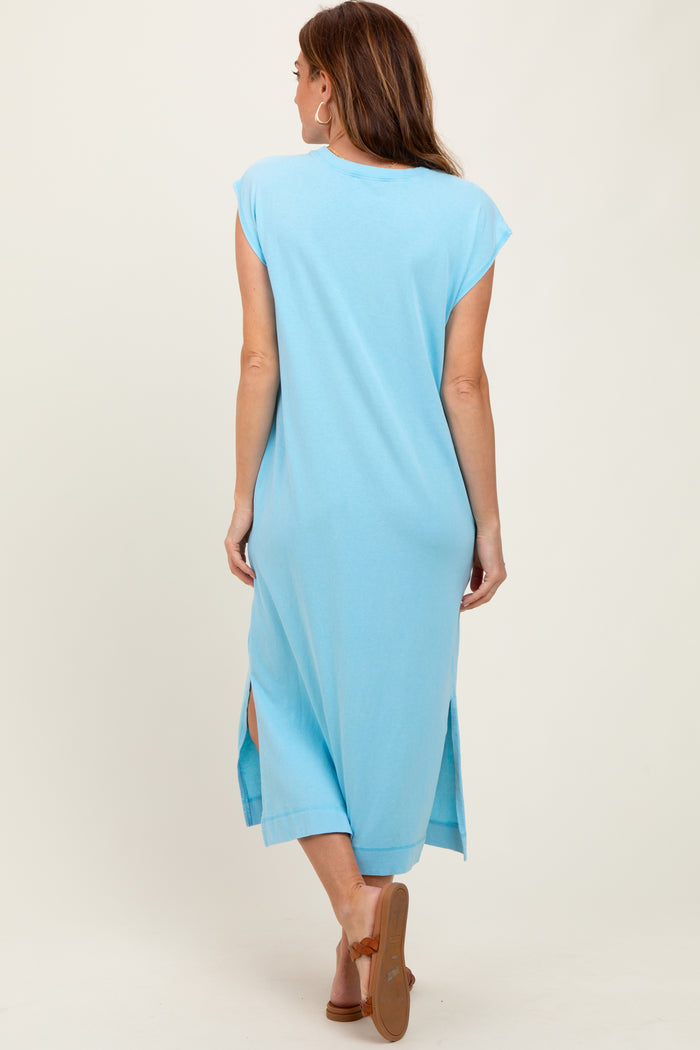 Aqua Casual Sleeveless Pocketed Midi Dress