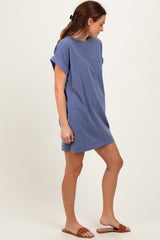 Light Navy Mini T-Shirt Dress