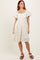 Cream Textured Knit Square Neck Midi Dress