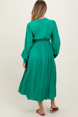 Jade Belted Long Sleeve Maternity Maxi Dress