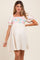 Cream Embroidered Cotton Gauze Maternity Mini Dress