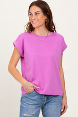 Lavender Rolled Short Sleeve Tee