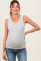 Navy Striped Knit V-Neck Maternity Tank Top