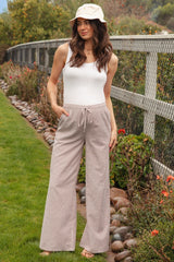 Ivory Melange Ribbed Fitted Maternity Tank Top