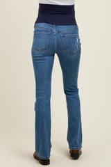 Blue Vintage Wash Slim Bootcut Maternity Jeans