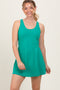 Emerald Green Tennis Racerback Romper Dress