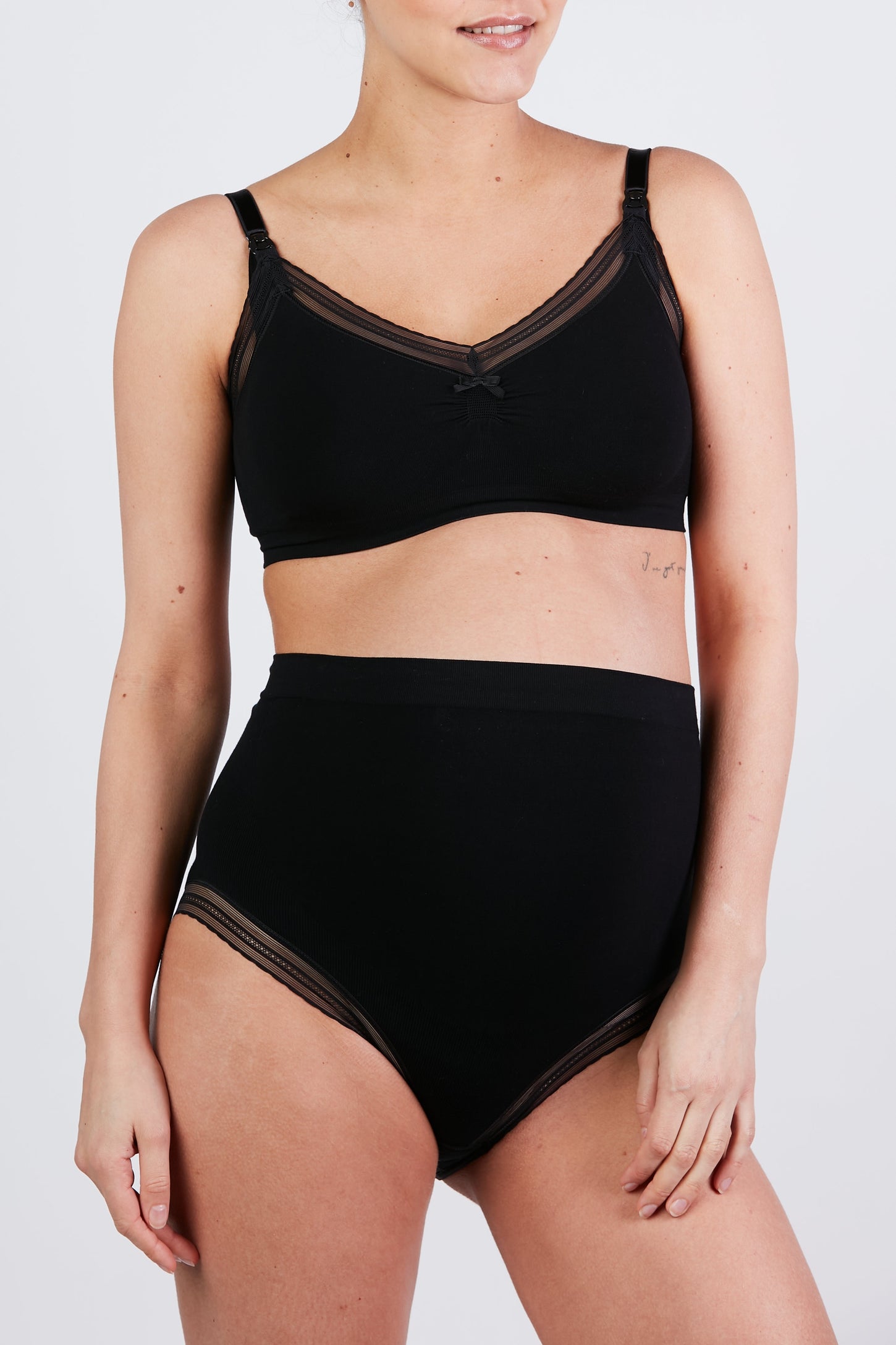 Black Cache Couer Maternity Milk Brief