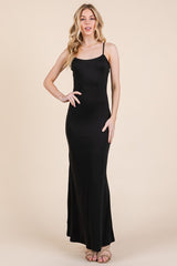 Black Backless Fishtail Sleeveless Maternity Maxi Dress