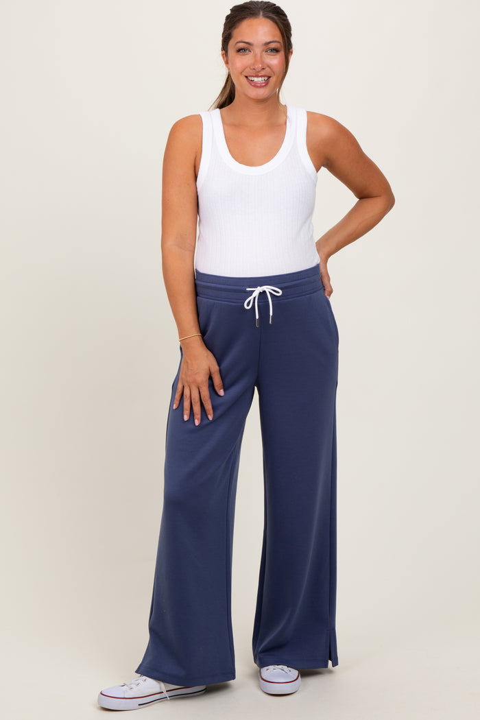 Navy Drawstring Maternity Lounge Pants