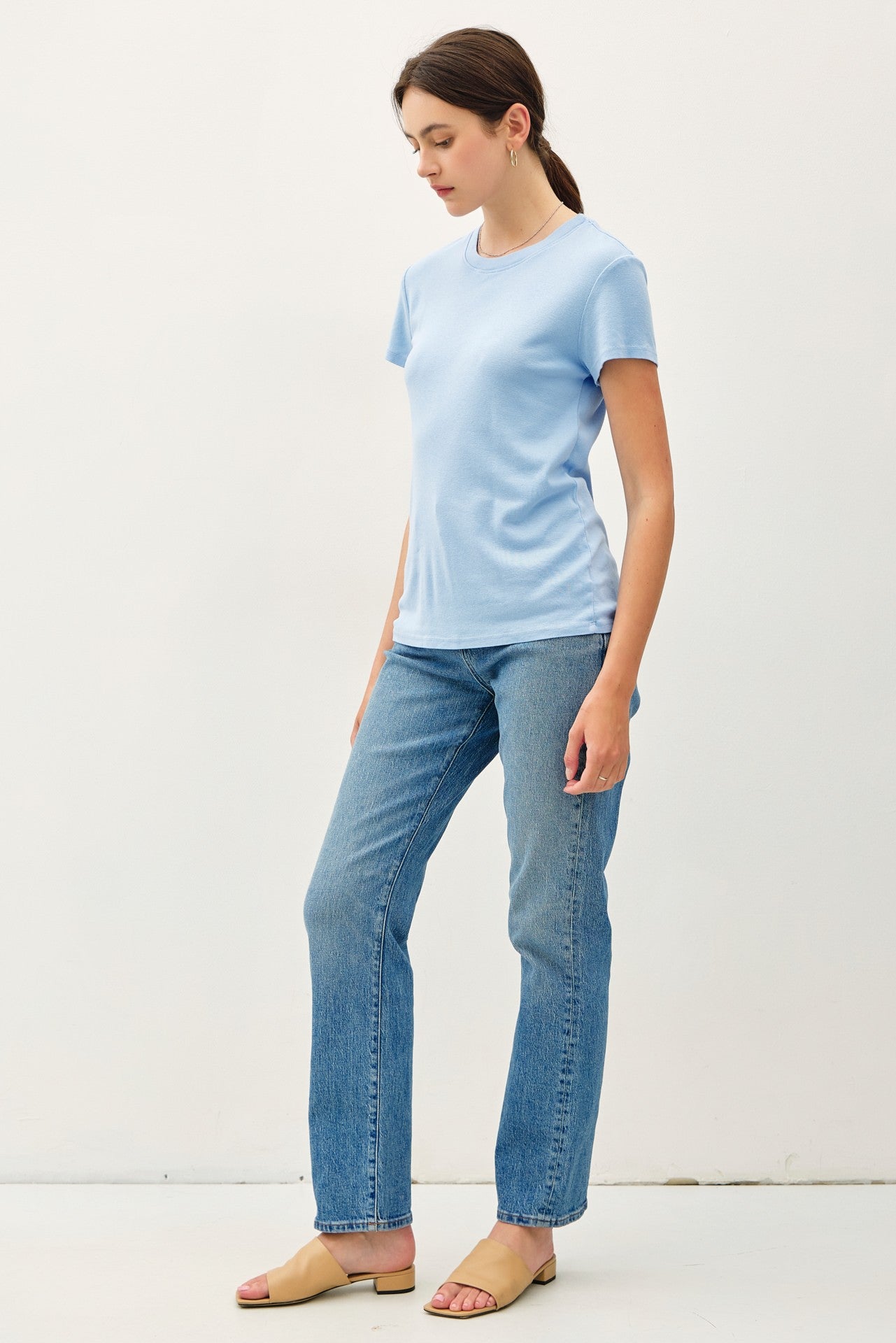 Light Blue Classic Crewneck T-Shirt