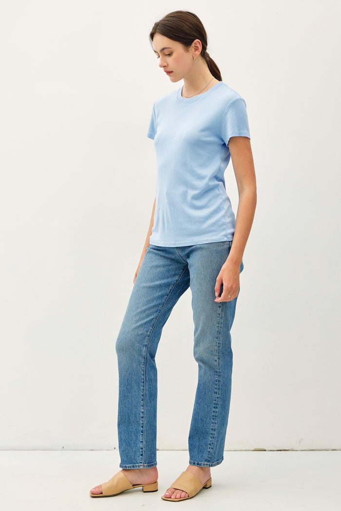 Light Blue Classic Crewneck T-Shirt