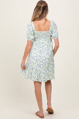 Lavender Floral Babydoll Maternity Mini Dress