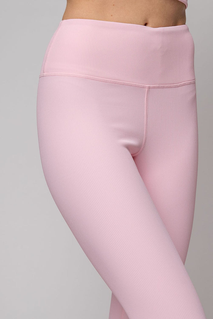 Pink Ribbed Leggings