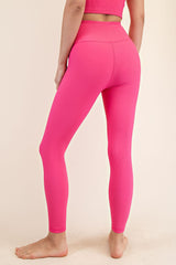 Fuchsia Ribbed Leggings