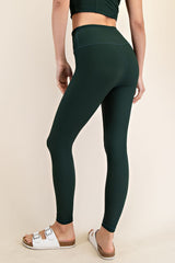 Forest Green Ribbed Leggings