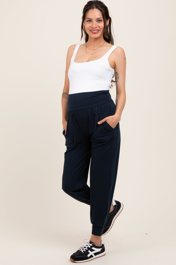 Navy Maternity Joggers