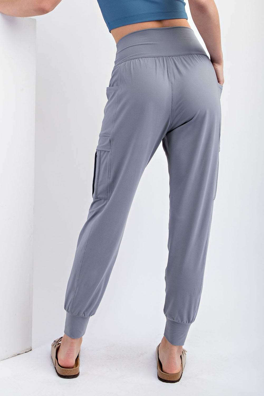 Grey Cargo Pocket Jogger Pants