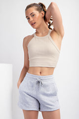 Heather Grey Terry Maternity Shorts