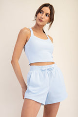 Light Blue Terry Shorts