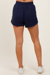 Navy Blue Terry Shorts
