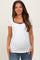 White Ribbed Short Sleeve Maternity Top