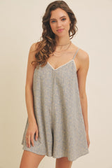 Light Blue Flowy Jacquard Ditsy Maternity Romper