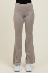Taupe Active Pocket Flared Leggings