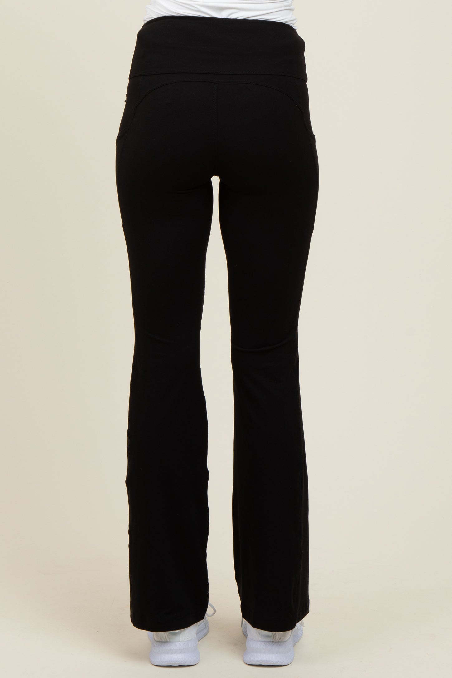 Black Active Pocket Flared Leggings