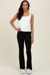 Black Active Pocket Flared Maternity Leggings