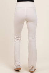 Ivory Active Pocket Flared Maternity Leggings