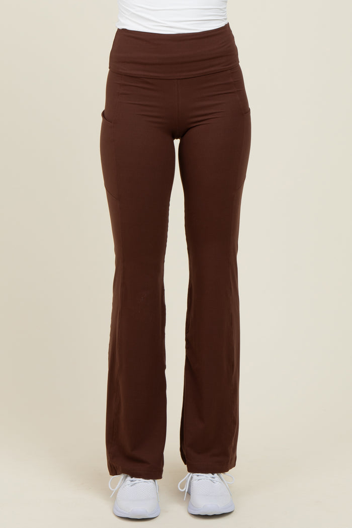 Mocha Active Pocket Flared Leggings
