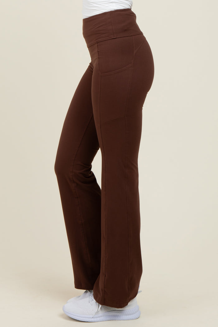 Mocha Active Pocket Flared Leggings