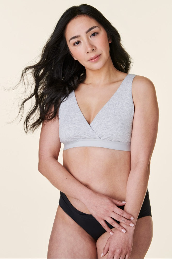 Heather Grey Bravado Designs Cotton Sleep Bra