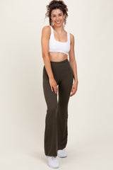 Olive Flared Leggings