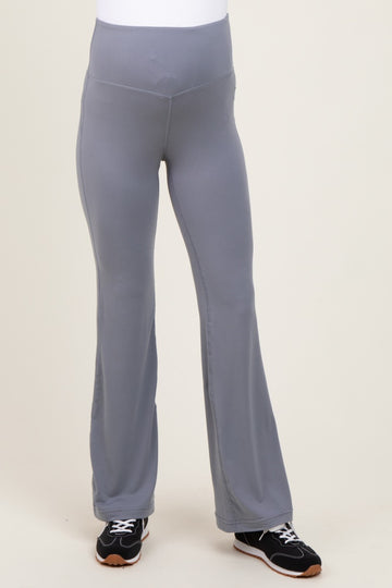 Light Grey Maternity Flared Leggings