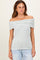 Sage Off The Shoulder Striped Top