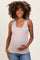 Taupe Ribbed Basic Maternity Tank Top