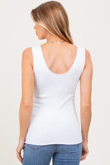 Ivory Knit Maternity Sleeveless Top