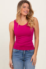 Magenta Basic Seamless Maternity Tank