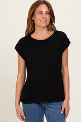 Black Crew Neck Muscle Tee