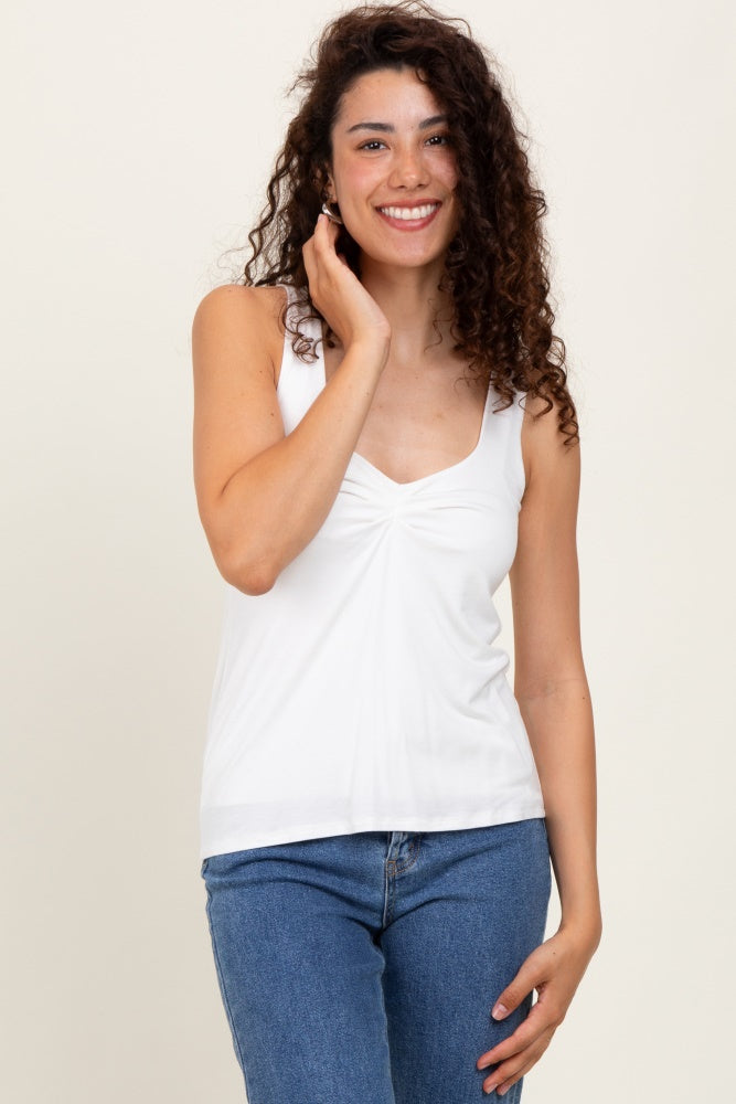 Ivory Sweetheart Sleeveless Top