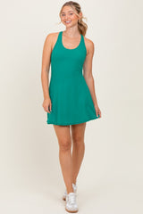 Jade Green Tennis Racerback Romper Dress