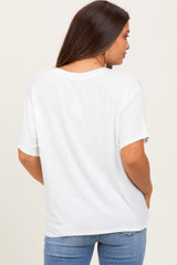 Ivory Relaxed Fit Short Sleeve Maternity Tee