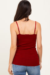 Brick Textured Knit Tank Top