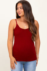 Brick Textured Knit Maternity Tank Top