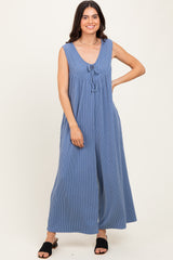 Blue Vintage Denim Sleeveless Baggy Fit Jumpsuit