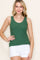 Forest Green Ribbed Knit Tank Top